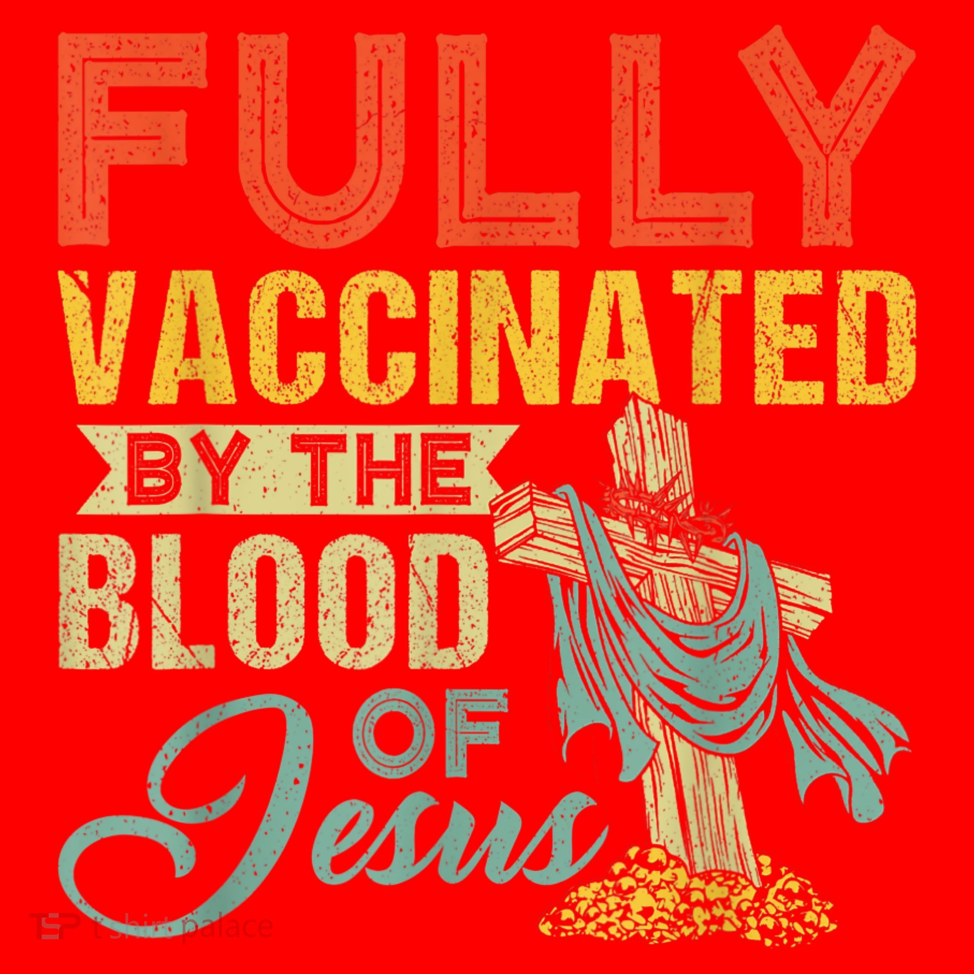Fully Vaccinated By The Blood Of Jesus Funny Christian Santa Hat