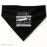 Fully Vaccinated But Still Antisocial USA-Made Doggie Bandana thumb 0