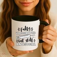 Fully Vaccinated But Still Antisocial Coffee Mug thumb 3