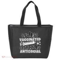 Fully Vaccinated But Still Antisocial Tote Bag thumb 0