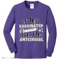 Fully Vaccinated But Still Antisocial Kids Long Sleeve Shirt thumb 0