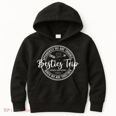 Friends Vacation Besties Trip 2026 Kids Hoodie