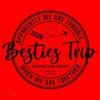 Friends Vacation Besties Trip 2026 Santa Hat thumb 1