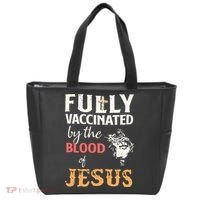 Fully Vaccinated By The Blood Of Jesus Tote Bag thumb 0