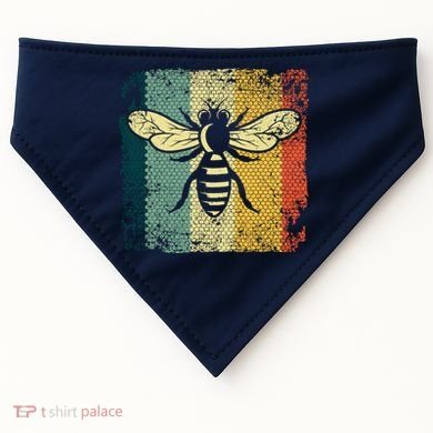 Funny Vintage Bee Designs For Honey Beekeeping Bee USA-Made Doggie Bandana