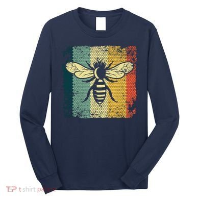 Funny Vintage Bee Designs For Honey Beekeeping Bee Long Sleeve Shirt