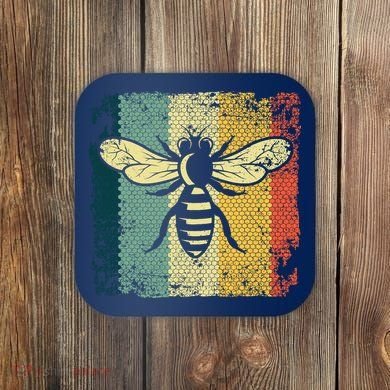 Funny Vintage Bee Designs For Honey Beekeeping Bee Coaster