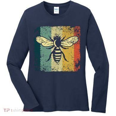 Funny Vintage Bee Designs For Honey Beekeeping Bee Women's Long Sleeve Shirt