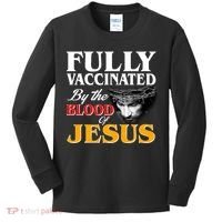 Fully Vaccinated By The Blood Of Jesus Kids Long Sleeve Shirt thumb 0