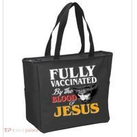 Fully Vaccinated By The Blood Of Jesus Tote Bag thumb 2