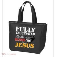 Fully Vaccinated By The Blood Of Jesus Tote Bag thumb 3