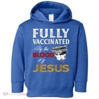 Fully Vaccinated By The Blood Of Jesus Cute Gift Toddler Hoodie thumb 0