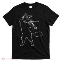 Fiddle Violin Cat Musician Instrument Band Strings T-Shirt thumb 0