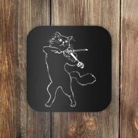 Fiddle Violin Cat Musician Instrument Band Strings Coaster thumb 0