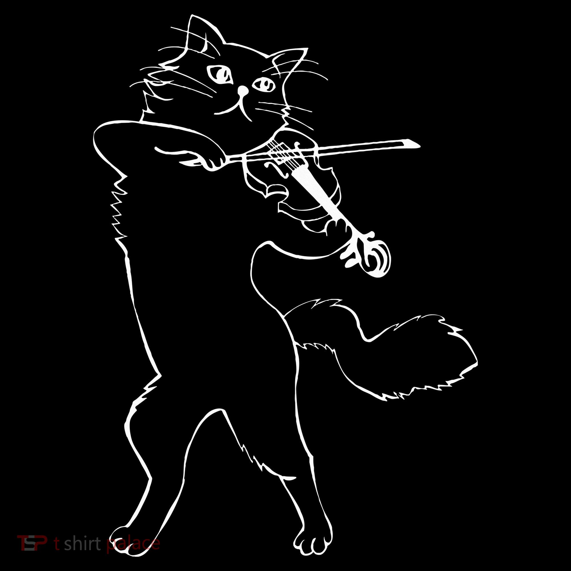 Fiddle Violin Cat Musician Instrument Band Strings Coaster