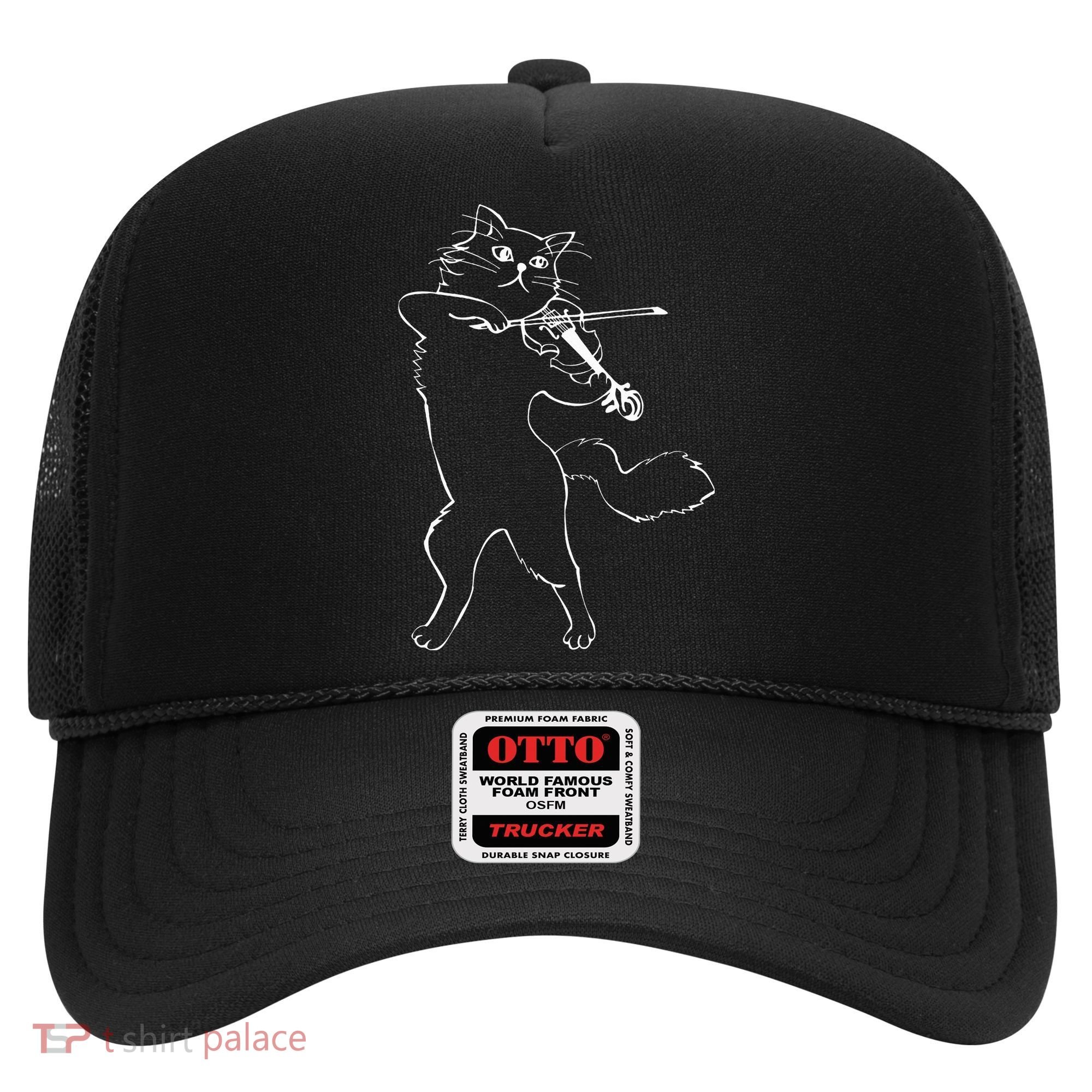 Fiddle Violin Cat Musician Instrument Band Strings Hat