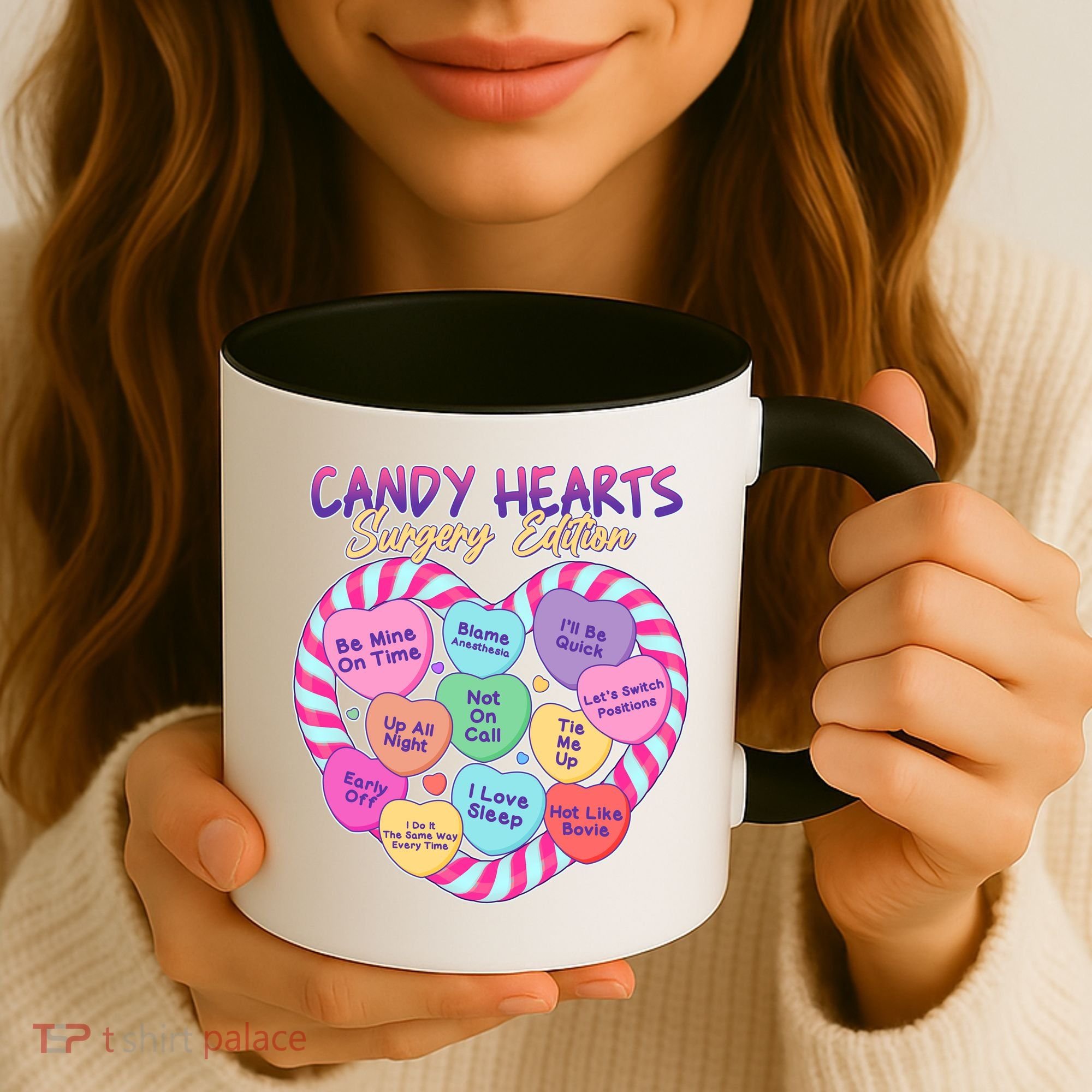 Funny Valentine Candy Hearts Surgery Edition Coffee Mug