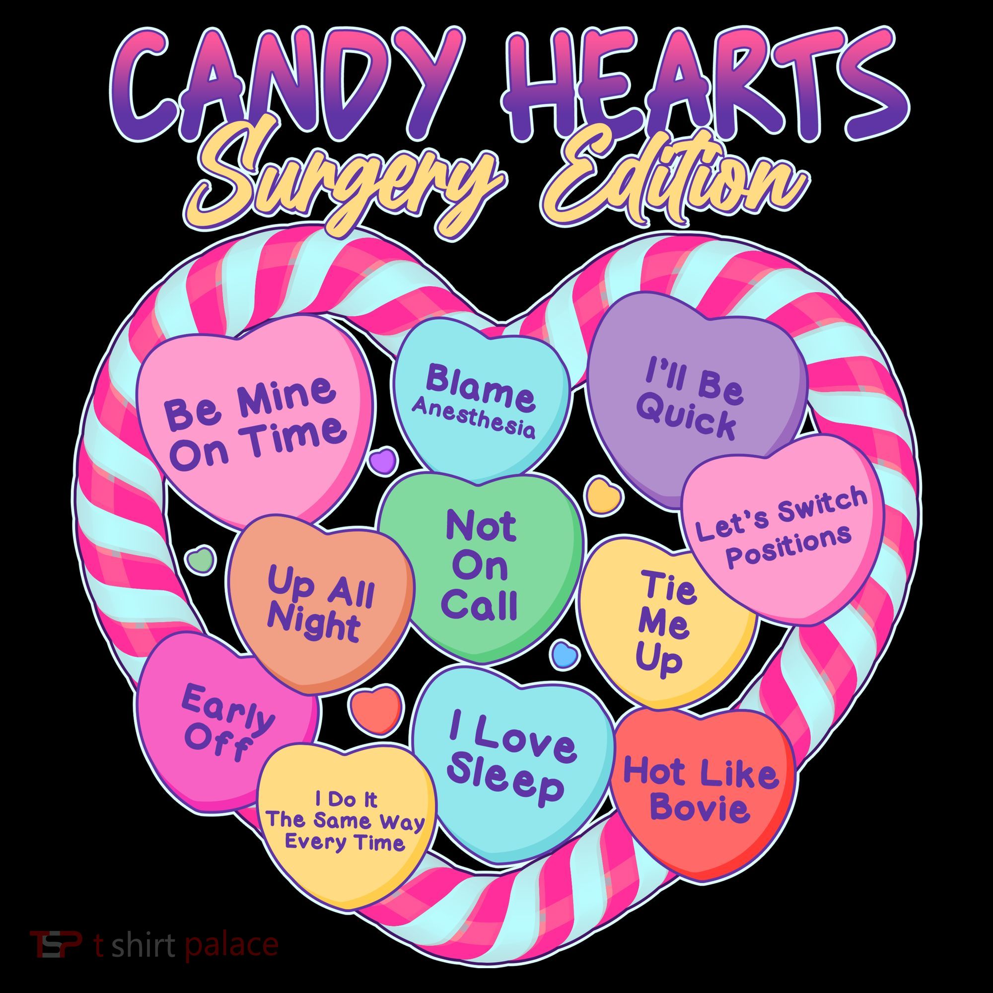 Funny Valentine Candy Hearts Surgery Edition Ornament