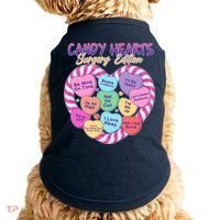 Funny Valentine Candy Hearts Surgery Edition Doggie Tank thumb 0