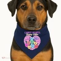 Funny Valentine Candy Hearts Surgery Edition USA-Made Doggie Bandana thumb 1