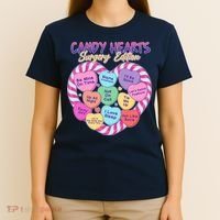 Funny Valentine Candy Hearts Surgery Edition T-Shirt thumb 4