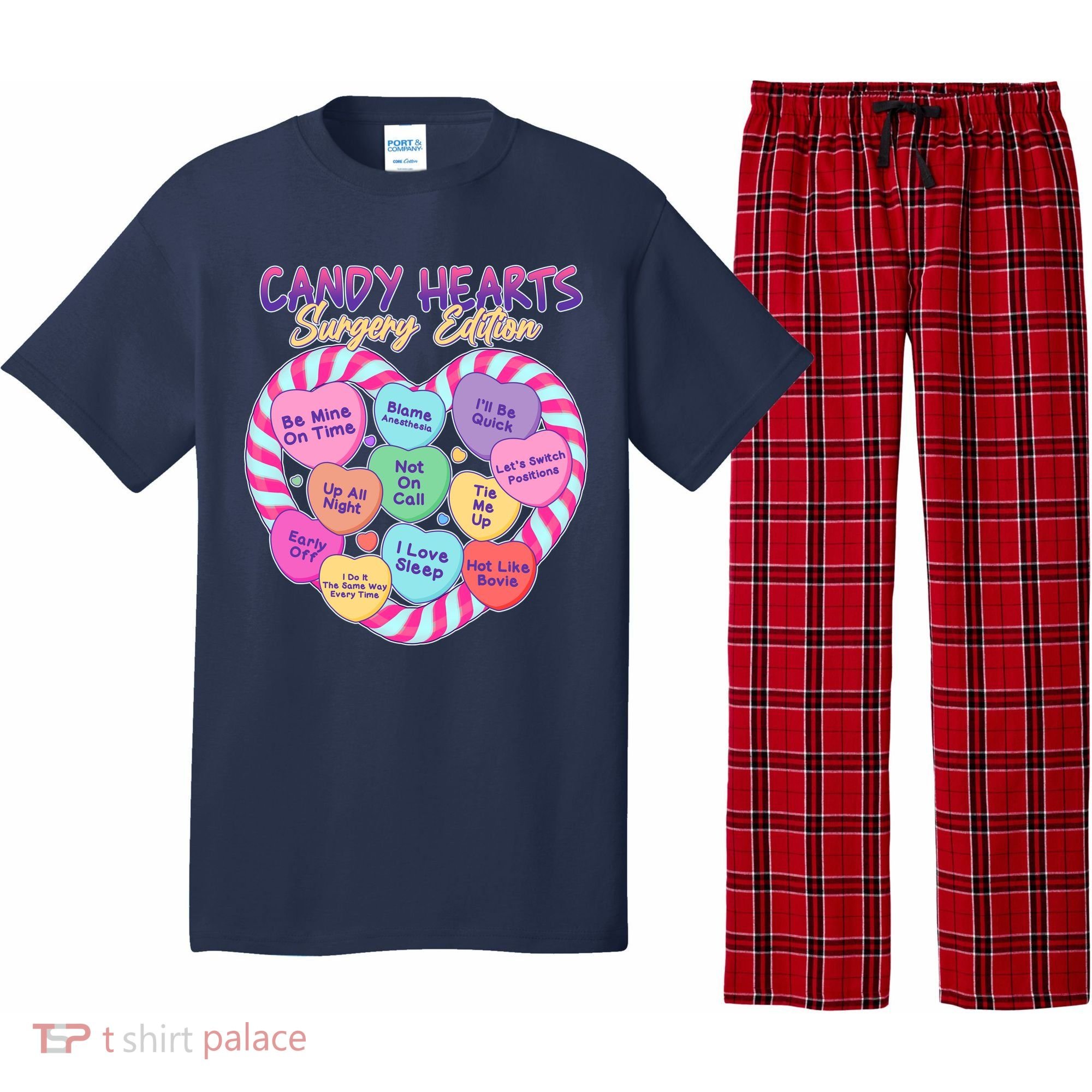 Funny Valentine Candy Hearts Surgery Edition Pajama Set