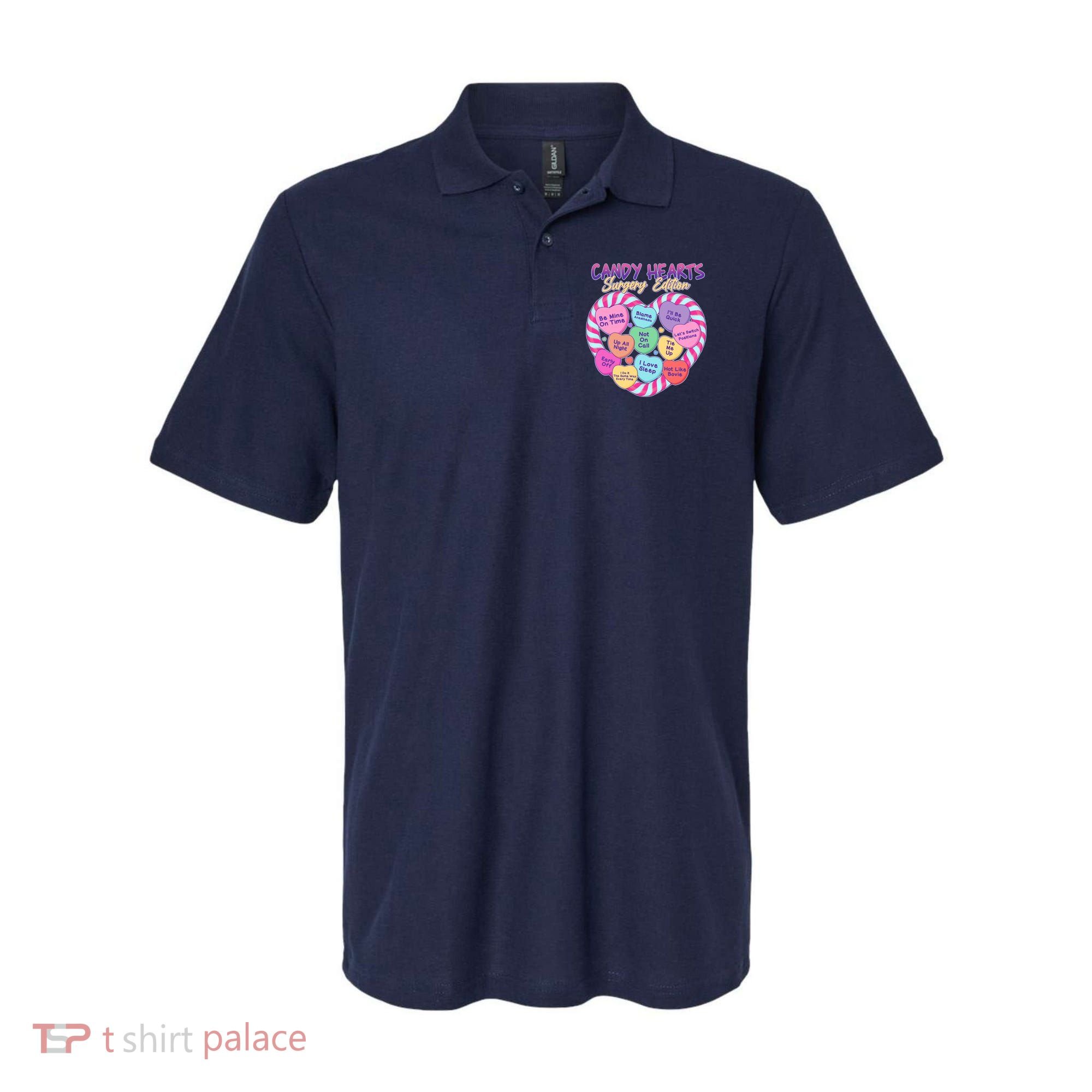 Funny Valentine Candy Hearts Surgery Edition Polo