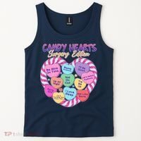 Funny Valentine Candy Hearts Surgery Edition Tank Top thumb 2
