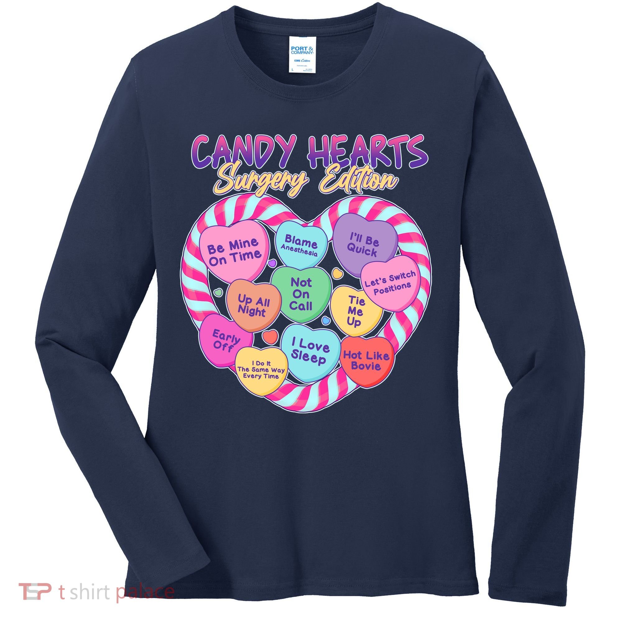 Funny Valentine Candy Hearts Surgery Edition Women's Long Sleeve Shirt