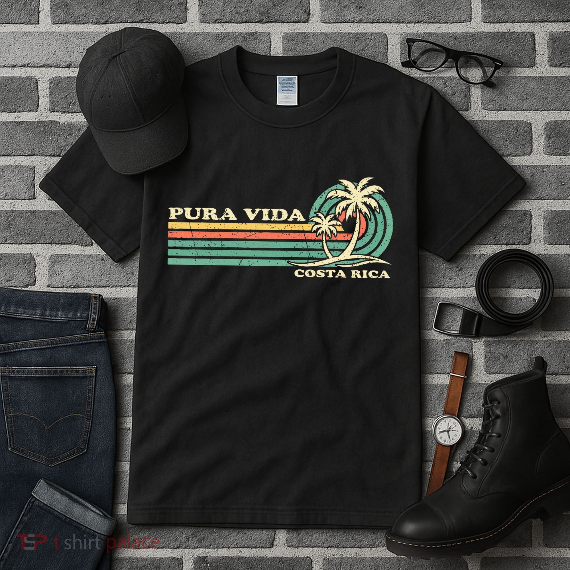 Family Vacation Costa Rica Pura Vida Beach Tall T-Shirt