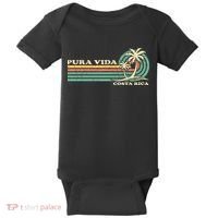 Family Vacation Costa Rica Pura Vida Beach Baby Bodysuit thumb 0