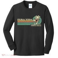 Family Vacation Costa Rica Pura Vida Beach Kids Long Sleeve Shirt thumb 0