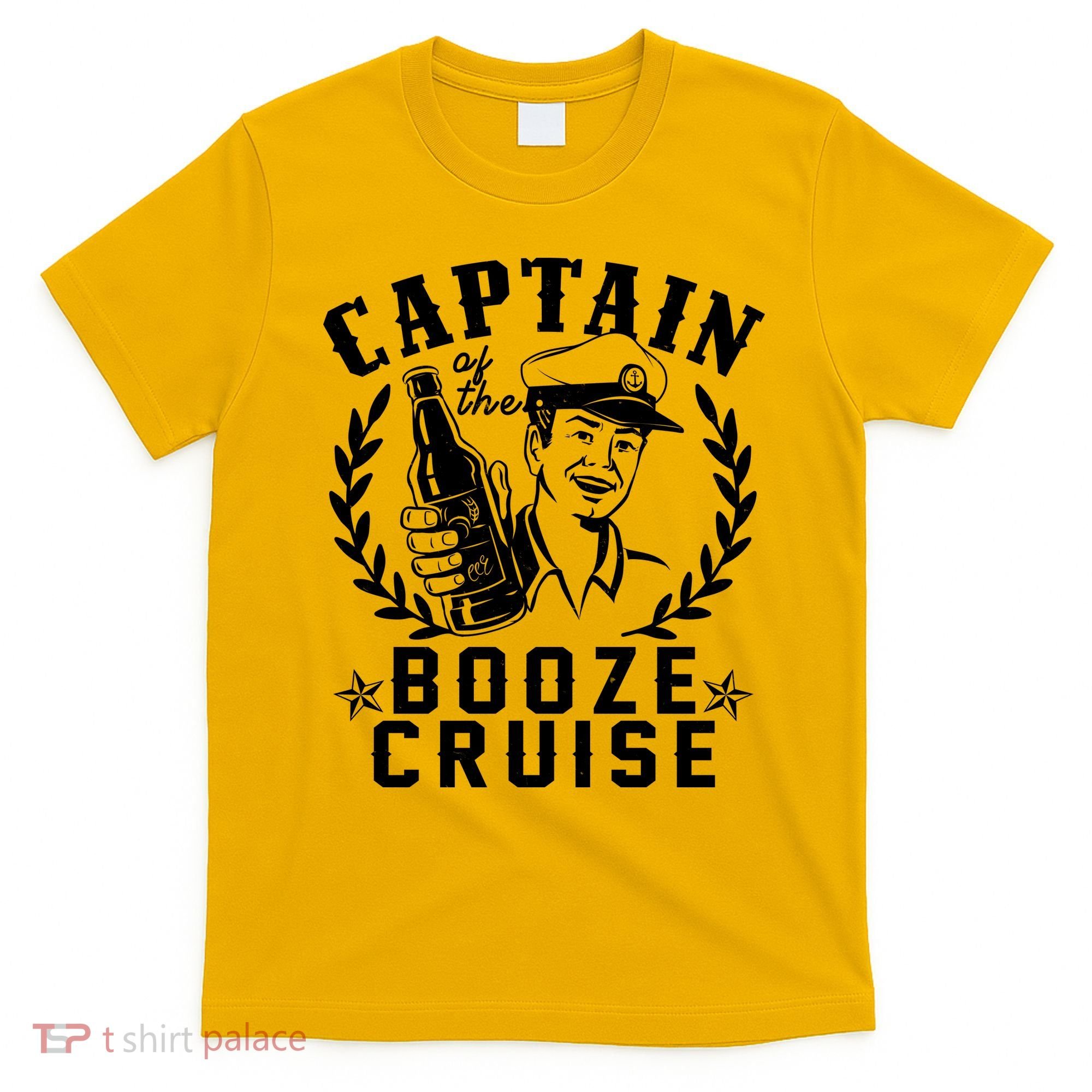 Funny Vintage Captain Of The Booze Cruise T-Shirt