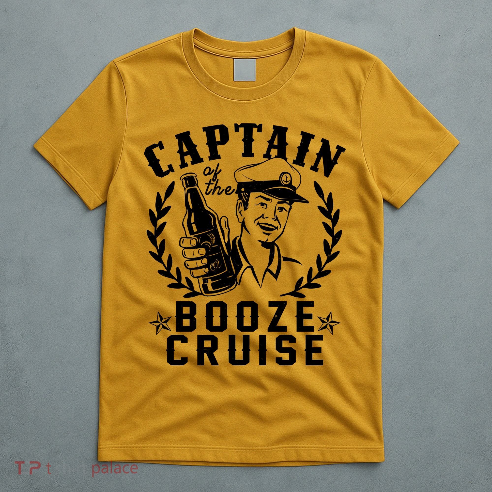 Funny Vintage Captain Of The Booze Cruise T-Shirt