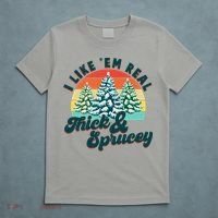 Funny Vintage Christmas I Like 'Em Thick And Sprucey T-Shirt thumb 5