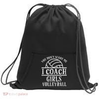 Funny Volleyball Coach I Coach Volleyball Coach Sweatshirt Cinch Pack Bag thumb 0