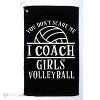 Funny Volleyball Coach I Coach Volleyball Coach Golf Towel thumb 0