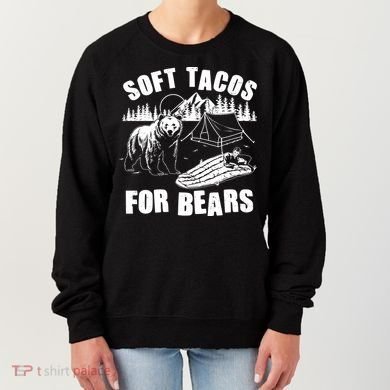 Funny Vintage Camping Soft Tacos For Bears Women's Sweatshirt