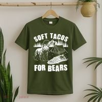 Funny Vintage Camping Soft Tacos For Bears T-Shirt thumb 2