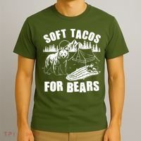 Funny Vintage Camping Soft Tacos For Bears T-Shirt thumb 3