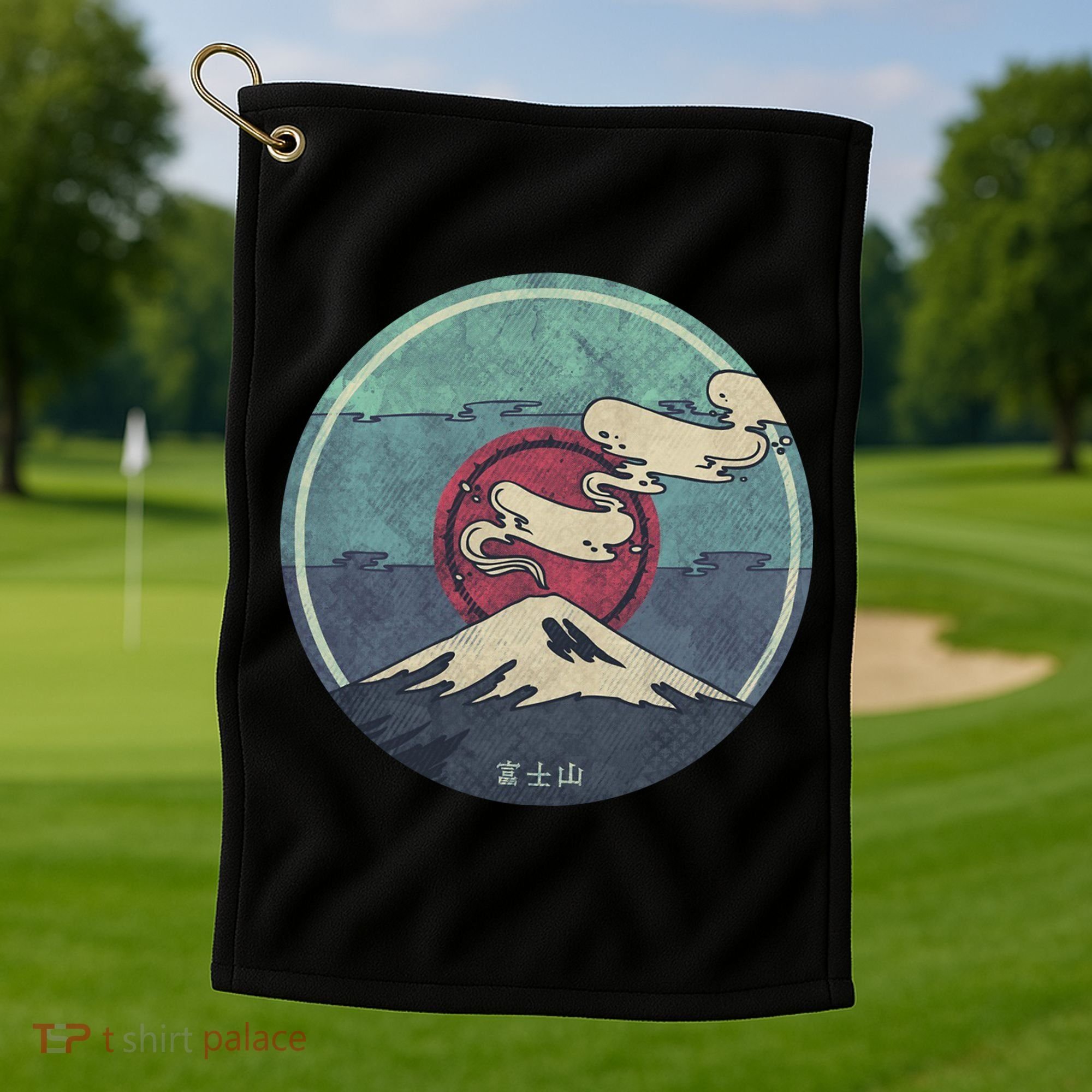 Fuji Volcano Classic Retro Golf Towel