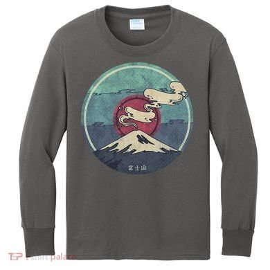 Fuji Volcano Classic Retro Kids Long Sleeve Shirt