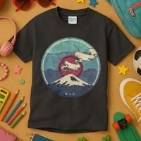 Fuji Volcano Classic Retro Kids T-Shirt thumb 3