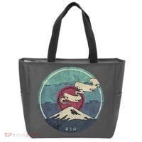 Fuji Volcano Classic Retro Tote Bag thumb 0