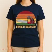 Funny Vintage Chainsaw Branch Manager Lumberjack And Logger T-Shirt thumb 4