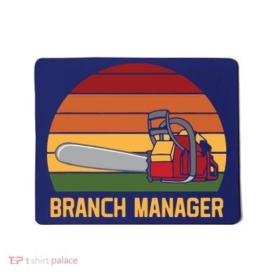 Funny Vintage Chainsaw Branch Manager Lumberjack And Logger Mousepad