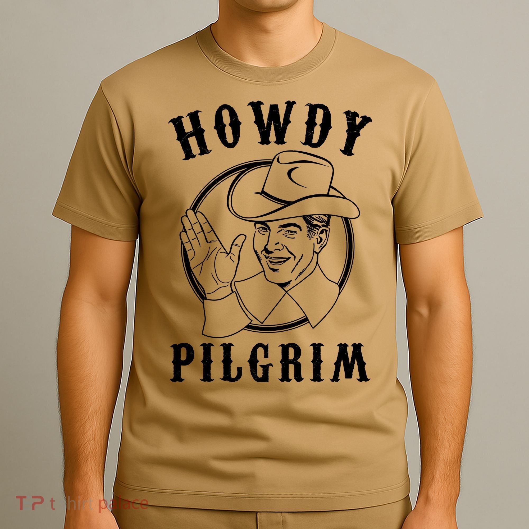 Funny Vintage Cowboy Howdy Pilgrim T-Shirt