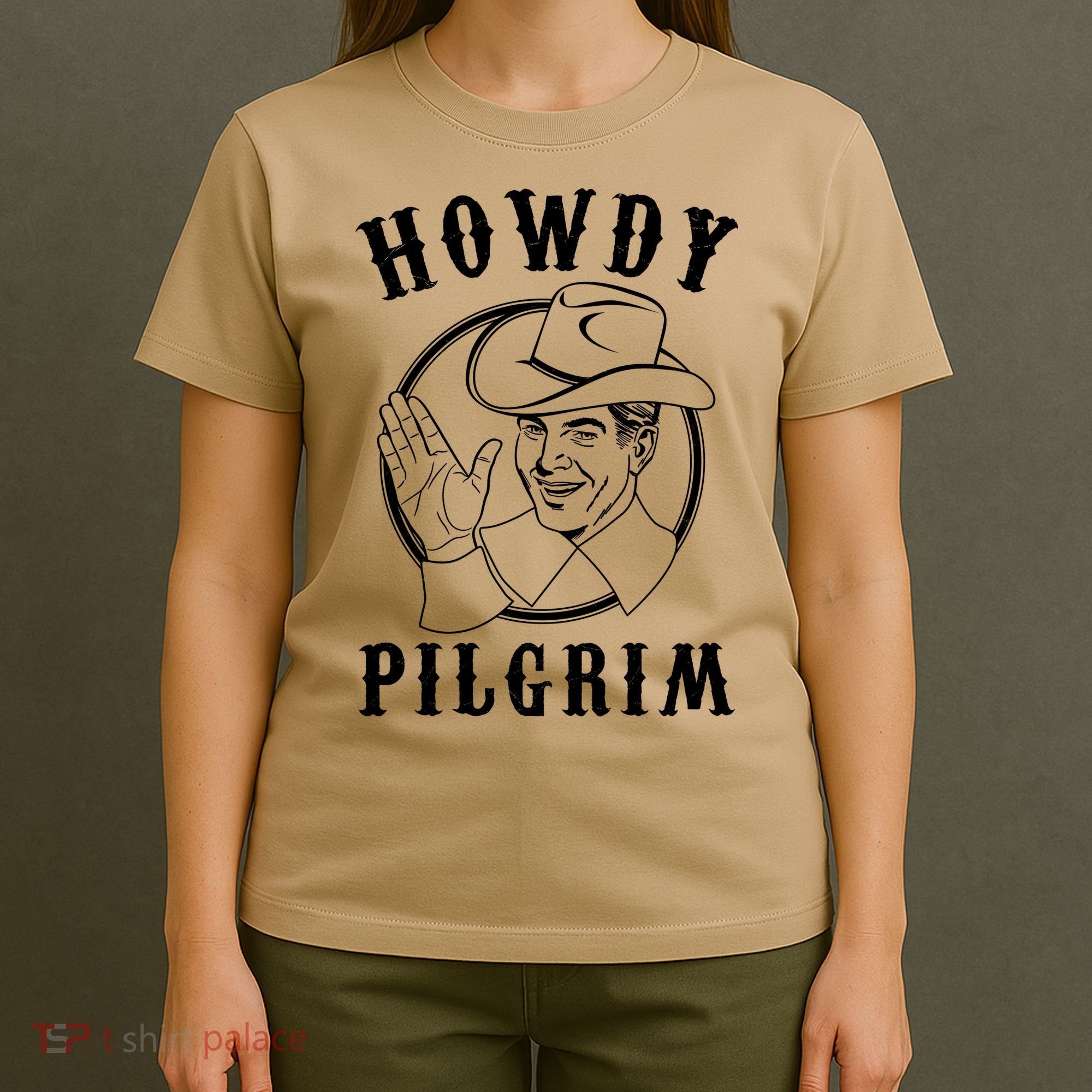 Funny Vintage Cowboy Howdy Pilgrim T-Shirt