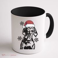 Funny Vizsla Christmas Santa Hat Xmas Mom Dad Gift Coffee Mug thumb 1