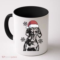 Funny Vizsla Christmas Santa Hat Xmas Mom Dad Gift Coffee Mug thumb 0